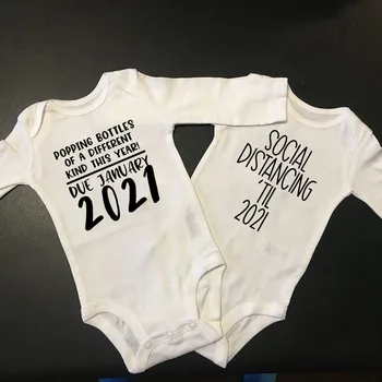 Kūdikis Netrukus 2021 Onesie Paprasta Spausdinti Nėštumo Skelbimas Kūdikių Bodysuit Nėštumo Atskleisti Bodysuits Bamblys Kūdikių Onesie