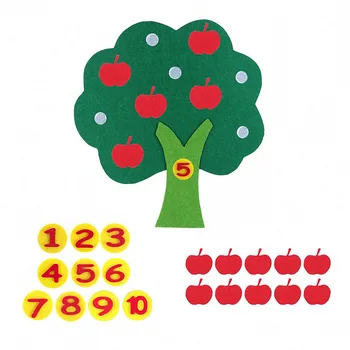 Kūdikių Matematikos Skaičius 1-10 Morkų obelis Gyvūnų 