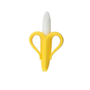 Kūdikių Teether Silikono Žaislai BPA Free Bananų Kramtyti Žiedas Slaugos Mokymo dantų šepetėlį Dovana Naujagimio Priežiūros Reikmenys
