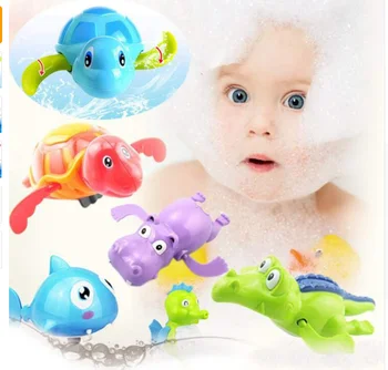 Kūdikių Vonios Žaislai Maudytis Vonioje, Vėžlių, Delfinų, Krokodilas, Plūduriuojantis Vandens, Vėjo Iki Grandinės Baby Vaikų Klasikinis Vonios Žaislai