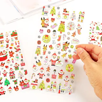 Kūrybinės animacijos Linksmų Kalėdų Senelio PVC Lipdukai Scrapbooking Klijuoti Etiketės Dienoraštis Raštinės reikmenys Albumo Lipdukai