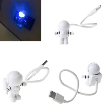 Kūrybos Astronautas Astronautas LED Lanksti USB Šviesos Naktį Šviesos Vaikams Žaislas F3ME