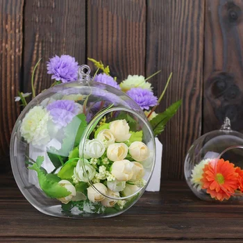Kūrybos Kabinti Stiklo Kamuolys Vaza Gėlių, Augalų Puodą, Terariumai, Pratybos Augalų Bonsai Dekoro gėlių vaza Namų Puošybai @HUNstore