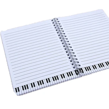 Kūrybos Modernus Dizainas Partija Pasisako Amatų Stilingas Fortepijono Klaviatūra Sąsiuvinis Memo Spiralės Vija Privalomas Muzikos Sketchbook Dovana Patvarus