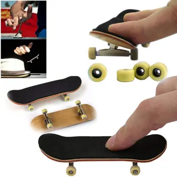 Kūrybos Pilnas Medinis Fingerboard Finger Skate Lenta Mini Pirštų Riedlenčių Smėlio Dėžutė Mini Riedlentės Piršto Motoroleris žaislai