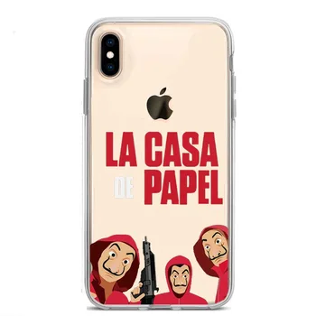 LA Casa De Papel Bella ciao pinigų heist Ispanija Tv aišku, Silikoninis telefono dėklas Skirtas iPhone 11 Pro Max Xs SE 6 6S 7 8 Plus X XR XS Max