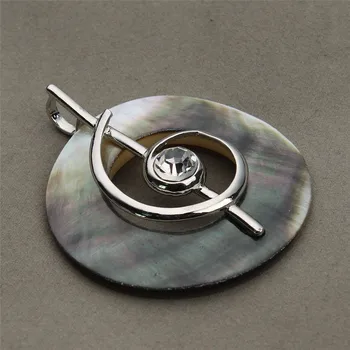 Lacoogh Naują Crystal Muzikos Simbolis Formos Gamtos Turo Apranga Motina Pearl Shell Pakabukas Karoliukų, skirta 