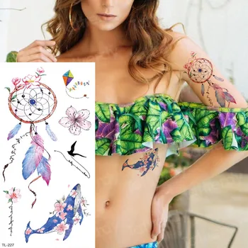 Laikinas mados tatuiruotės underboob seksualus mandala krūtinkaulio laikina tatuiruotė lipdukas moteris tatuiruotė ir kūno menas, tatuiruotė kompasas paukščiai