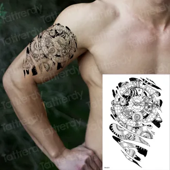 Laikinos tatuiruotės helovinas kūno lipdukai sekso robotas mašina tatuiruotė vyrams, mechaninė tatuiruotės berniukai nuryti tatuiruotė netikrą 3D juoda