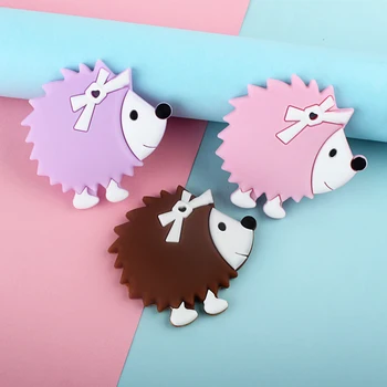 Laikyti&Augti 1pc Ežys Silikono Teether Gyvūnų Animacinių filmų Kūdikio kramtyti Karoliai Kramtyti Pakabukai Produktai Kūdikiams Žaislai Vaikiška