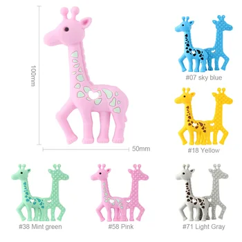 Laikyti&augti Žirafa, Elnias Silikono Teethers Kramtyti Baby Shower Dovana Pakabukas 