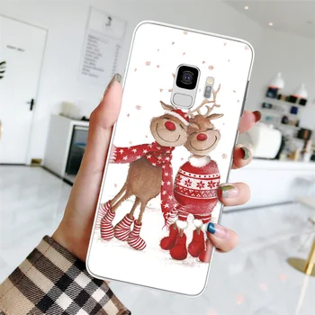 Laimingų Naujųjų Metų Case For Samsung Galaxy J4 J6 A6 A8 Plius J8 A7 A9 2018 A3 A5 j3 skyrius J5 J7 Premjero 2016 2017 Kalėdų TPU Silicon Cover