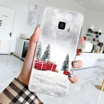 Laimingų Naujųjų Metų Case For Samsung Galaxy J4 J6 A6 A8 Plius J8 A7 A9 2018 A3 A5 j3 skyrius J5 J7 Premjero 2016 2017 Kalėdų TPU Silicon Cover