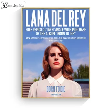 Lana Del Rey Pop Art Sienos Meno Tapybos Drobės Plakatas Namų Dekoro Plakatai Ir Spausdina Neįrėminti Dekoratyvinis Nuotraukas