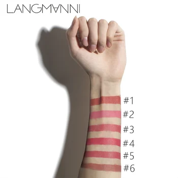 Langmanni Maquiage 12color matinis lūpų dažai, Vandeniui Nuogas Aksomo seksualus lūpų Grožį, ilgalaikį batom Raudona Lūpų spalva, Kosmetikos