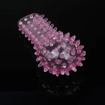 Lanksti Silikoninė Masažas Pirštinės Daugkartinio naudojimo Piršto Prezervatyvai Kristalų Kondom G taško Stimuliacija Sekso Žaislai Poroms Atsitiktine Spalva
