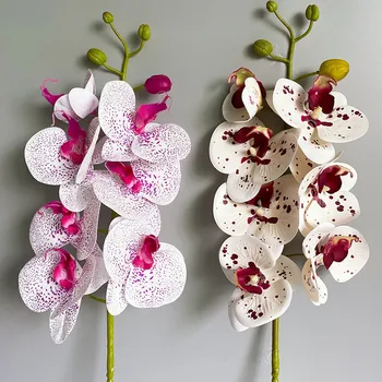Latekso Nekilnojamojo touch Dirbtinė Orchidėja gėlė balta Drugelis Orchidėjos netikrą gėlių Namuose šalis 