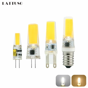LATTUSO LED Lemputė G4, G9 E14 AC / DC 12V 3W 220V 6W 9W COB LED G4, G9 Lempučių šviesos srautą galima reguliuoti Kristalų Liustra Žibintai