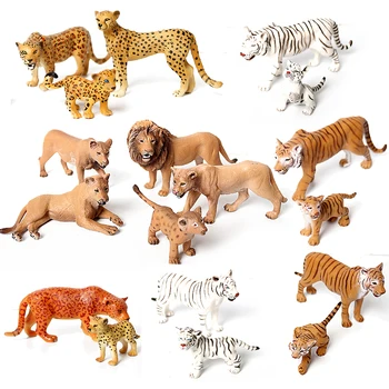 Laukinių Gyvūnų Modelį, Tigras, Liūtas, leopardas Švietimo Vertus, Tapybos Džiunglių Gyvūnų figūrėlių Pavyzdį Figūrėlės Bamblys