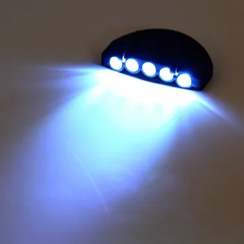 Lauko Clip-Ant Galvos Šviesos Žibintas Bžūp 5 LED Žvejybos Kempingas, Žygiai, Medžioklės Įrankiai Nakties Žibintas Juodas