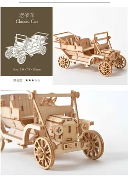 Lazerio Pjovimo 3D Medinė Dėlionė burlaivis Biplanas Garo Lokomotyvą Traukinys Žaislai Surinkimo Komplektai Stalo Dekoracija Vaikų Vaikai