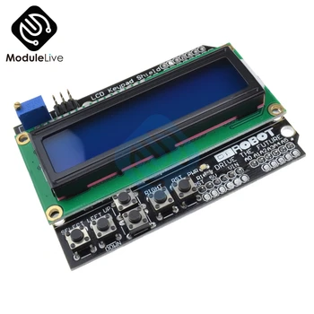 LCD Ekranas Arduino 1602 Klaviatūra Shield Modulis 16x2 5V Mėlynas Apšvietimas Su Balta Žodis Rodyti ATMEGA328 ATMEGA2560 UNO