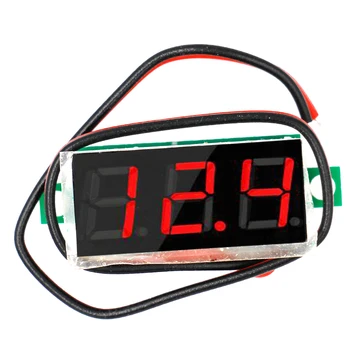 LCD skaitmeninis Skydelis voltmeter voltimetro Volt testeris, Matuoklis voltmetras DC 2.4 V-30 V 0.28 colių Motociklas, automobilis, 42% nuolaida