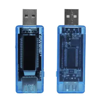 LCD USB Detektorius USB Voltų Srovė Docto Įkroviklio Talpa Plug and Play Galia Banko Testeris, Matuoklis Voltmeter Ammeter
