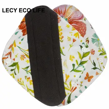[Lecy Ekologinio Gyvenimo] Daugkartinio naudojimo lady šviesos dienas pagalvėlės audinys, atsparus vandeniui pantyliner su bambuko anglis vidinis, Moteriškos Higienos Produktų