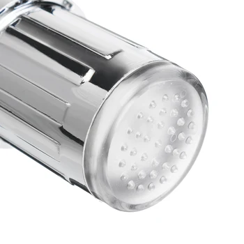LED Aeratoriai, Vandens Maišytuvas, Bakstelėkite Vadovai 360 Laipsnių Reguliuojamas Virtuvės Temperatūros Jutiklis 3 Spalvų Keitimas RGB Švyti Vonios kambarys Antgalis