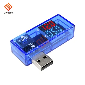 LED Digital Voltmeter Ammeter DC 100V 10A Srovės voltmetras USB Įkroviklis Gydytojas Automobilį, Motociklą Volt Amp Detektorius Testeris