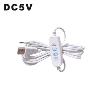 LED Dimmer DC5V USB Tamsos elektros Energijos Tiekimo Linijos Pratęsimo Tolygus Reguliuoti LED Stalo Lempa Laido Kabo Lempa Pritemdomi LED Lemputės