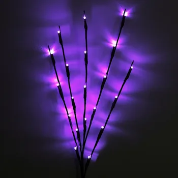 LED Gluosnio Medžio Šaką Lempos Gėlių Nakties Žiburiai 20 LED Vaza Gėlių Šviesos Namuose, Kalėdos, Gimtadienis Sode Patalpų Dekoras