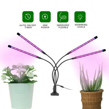 LED Grow Light USB Fito Lempos Visą Spektrą Fito Lempa Su Kontrolės Augalai, Sodinukai, Gėlių, Patalpų Šiltnamio efektą sukeliančių Auginimo Lempos