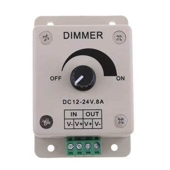LED Jungiklis Dimeris Reguliuoti Ryškumą PWM Reguliatorius Led Juostelė Office/laivų/Jachtų/RV/Camper/Ratų Juostelės Šviesos 8A DC 12V