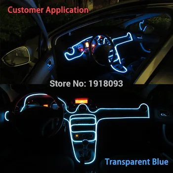 LED Juostelė EL Vamzdis Viela, Lyno Lankstaus Neono Šviesos 2.3 mm-sijonas 1-25 Metrų 10Color Pasirinkite Automobilio vidaus Apdailos