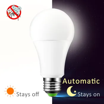 LED Jutiklis Šviesos E27 B22 Sutemų iki Aušros LED Smart Lemputė Lemputė 10W 15W Naktį Šviesos Auto On/Off Namų Veranda, Kieme Garažas, Sodas