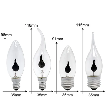 LED Liepsnos Poveikis Lemputė E27 E14 LED Žvakių Šviesoje 