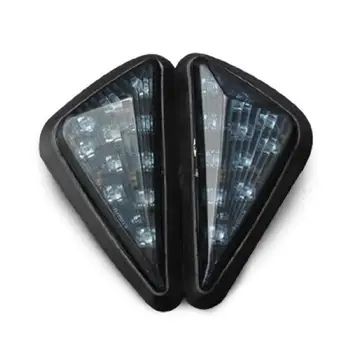 LED Motociklo Posūkio Signalai, Šviesos, Dūmų Trikampis Flush Mount Vandeniui Lengvas Montavimas Posūkio Signalo Indikatorių Mirksi Žiburiai