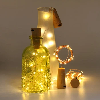 LED styginių šviesos Vyno Butelis su Kamštienos partijų Vestuvių Kalėdų Helovinas Baras Dekoro vyno butelio kamštis šviesos ruože garliava