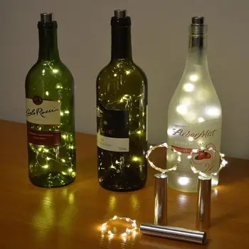 LED Vielos String Žibintai Pasakų Girliandą Butelio Kamštis Stiklo Amatų LED string žibintai, Vestuvės, Kalėdos, naujieji Metai, Atostogų Decorat