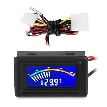 LEDSMITH Skaitmeninis LCD Žymiklį Termometras Automobilių Vandens Temperatūros Matuoklis Daviklis C/F už Kompiuterio Atveju,Oro Kondicionavimo sistema Katilai