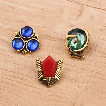 Legend of Zelda Sagės sagės smeigtukai senovės bronzos kristalų broche mados atlapas pin vyrų, moterų papuošalai broche femme bijoux