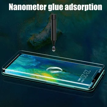 Lenktas Grūdintas Stiklas LG V30 V40 V50 Screen Protector Kino UV skystą klijų plėvelė LG G7 G8 ThinQ filmas