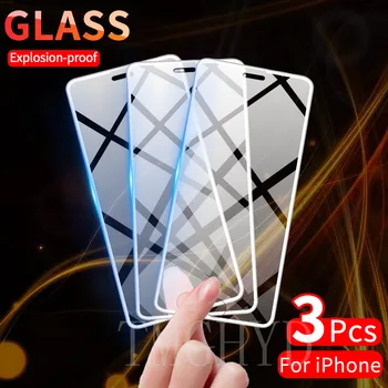Lenktas Krašto Apsaugos Grūdintas Stiklas iPhone SE 2020 7 8 6 6S Plus X XR XS 11 Pro Max 12 