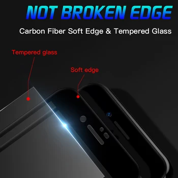 Lenktas Minkštas Kraštas Grūdintas Stiklas iPhone 7 8 Plius 6 6s X Xr Xs Max Screen Protector dėl 