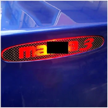 LENTAI Aukštas, Stabdžių Šviesos, Auto Reikmenys, Juodos spalvos Anglies Pluošto Lipdukai, Apsauginės Apdailos Lipdukai Automobilio Optikos Dėl Mazda 3