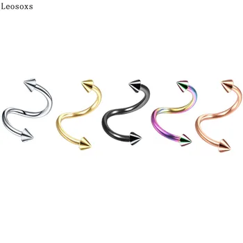 Leosoxs 2 gabalas Geriausiai parduodamų Europos ir Amerikos auskarai hip-hop auskarai, lūpų žiedas antakių žiedas nagų papuošalai