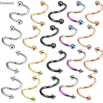 Leosoxs 2 gabalas Geriausiai parduodamų Europos ir Amerikos auskarai hip-hop auskarai, lūpų žiedas antakių žiedas nagų papuošalai