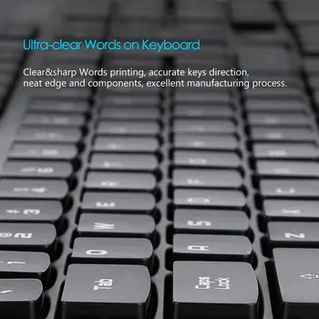 LESHP Ultra-plonas Šokolado Laidinė Klaviatūra Desktop 